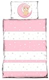 one-home Kinder Baby Bettwäsche 100x135 cm + 40x60 cm Teddy Bären Sterne Mond...