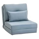 HOMCOM 2 in 1 Schlafsessel Klappbar Schlafsofa mit Bettfunktion Verstellbarer...