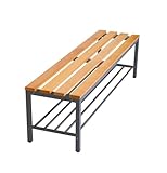 furni24 Bank Umkleidebank, Sitzbank für Umkleideräume mit Schuhrost BxHxT:...