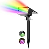 kolpop [1 Stück/ 7 RGB Bunt Solarlampen für Außen, IP65 Wasserdicht Solar...