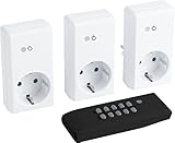 Meister Funksteckdosen-Set 4-teilig - 3600W - 4 Kanäle & 1 Master-Kanal - Mit...