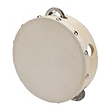 Tamburin Handtrommel Tambourin aus Holz, Musikinstrument für Kinder D: 15 cm...