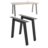 NWELD Tischfüsse Tischbeine Metall Schwarz - 2 Stück Tischfüße Tischgestell...