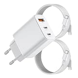 BHHB 30W USB C Ladegerät, Adapter Netzteil 3 Ports Stecker mit USBC USB A,...