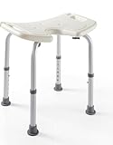 Duschhocker mit Hygieneaussparung, 8-Fach höhenverstellbar 38-55 cm Duschstuhl...