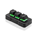 PCsensor 3-Tasten Mini-Tastatur 2.4G Wireless 2 in 1 Mechanische Gaming Tastatur...