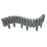 Palisade Rund 2,20m - anthrazit | Beetumrandung, Rasenkante, Beeteinfassung,...