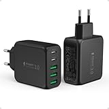 2er Pack USB C Ladegerät, Gcstnn 50W 5 Port 2USB C & 3USB A Schnellladegerät...