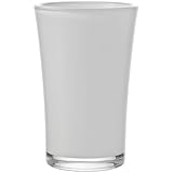 Leonardo Bloom geschwungene konische Glasvase, weiß lackierte Vase für Blumen...