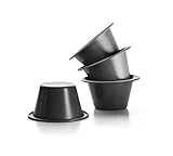 IBILI 827800 Puddingform-Set 8x5 cm 4-teilig, Stahlblech, schwarz, 8 x 8 x 5 cm,...