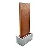 KÖHKO® Wasserwand ca. 97 cm Kombination aus Corten- und Edelstahl Wasserspiel...