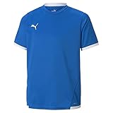 PUMA Unisex Kinder Teamliga Jersey Jr Shirt, Electric Blue Lemonade-puma White,...