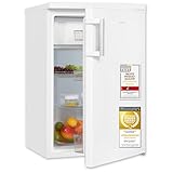 Exquisit Kühlschrank mit Gefrierfach, 120 Liter, 2 Ablagen, Gemüseschublade,...