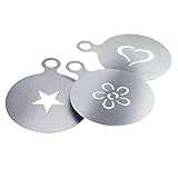 Westmark Dekorierschablonen-Set, 3-tlg., 3 verschiedene Motive, Cappuccino, ø...