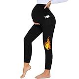 HIPOWER Thermo Schwangerschaftsleggings Damen High Waist Warme Umstandsleggings...