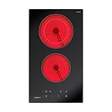 magicplux Glaskeramikkochfeld mit 2 kochfelder 29,5cm, 9 Heizstufen,...
