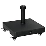 Outsunny Sonnenschirmständer befüllbar bis 20 kg Sonnenschirm mit Roller...