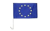 AZ FLAG - Autofahne Europäische Union - 45x30 cm - Europa Autoflagge 30 x 45 Cm...