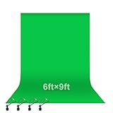 EMART Green Screen 1,8 x 2,8m Fotostudio Hintergrund Faltbare Greenscreen Stoff...