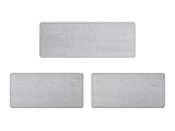 Primaflor Bettumrandung Teppich 3 Teilig - Macao - Grau - Set aus 2 Stück...
