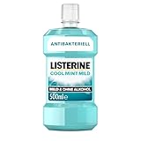 LISTERINE Cool Mint Mild 500 ml, antibakterielle Mundspülung mit ätherischen...