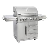 Mayer Barbecue ZUNDA Gasgrill MGG-442 Master mit Backburner Grillwagen, 4...