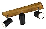 Trio Leuchten Spotbalken Marley 812400332, Metall Schwarz matt, Holz, exklusiv...