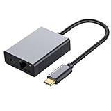 100W USB C auf Ethernet Adapter Ladeadapter für Chromecast USB C auf RJ45...