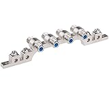 DUR-line Erdungsblock DEB 4-Fach aus hochwertigem Guss - Schirmungsmaß  90 dB...