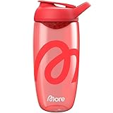 MORE Premium Shaker, 700 ml, Rot, integriertes Mischsieb & Trageschlaufe,...
