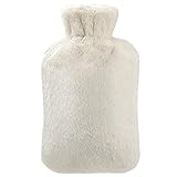 Homealexa Wärmflasche mit weichem Bezug 2L, Premium Naturkautschuk,Sicher und...