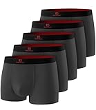 GLESTORE Boxershorts Herren Unterhosen Männer 5er Pack Modal Unterwäsche...