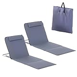 Outsunny Strandmatte, 2er Set Faltbare Strandmatratze, 5-stufige...