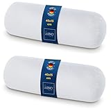 LILENO HOME Microfaser Nackenrolle 15x40 cm [2er Set] bis 95 Grad waschbar mit...