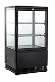 GastroHero Kühlvitrine 58 Liter I Buffet Vitrine +2 °C und +6 °C mit LED I...