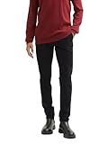 TOM TAILOR Herren Slim Fit Chino Hose mit Gürtel,29999 - Black, 31/32