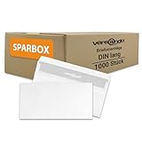 versando 1.000x Briefumschläge ohne Fenster DIN lang 220x110mm weiß:...