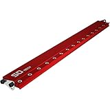 SOTECH Alu Präzisions Bohrschablone BS-32-500 (499 x 46,5 x 17 mm) Bohrlehre für Lochreihen im 32 mm Lochraster, Bodenträger Topfband-Montageplatten und Schubladenauszüg