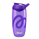 MORE Premium Shaker, 700 ml, Lila, integriertes Mischsieb & Trageschlaufe,...