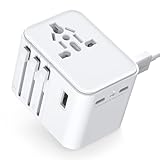 2025 Neueste Reiseadapter Weltweit, Universal Reisestecker mit 2USB A und 2 USB...