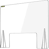 VEVOR 60 x 120 cm Schreibtisch Trennwand Plexiglas, 23,6 x 47,2 Zoll...