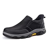 UPIShi Herren-Schlupfschuhe, freihändig, wasserdicht, Arbeitsschuhe, Leder,...