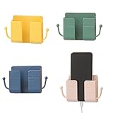 BOBOZHONG 4-Pack ABS Wandbefestigter Fernbedienungshalter, Mehrzweck Organizer...