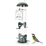 WILDLIFE HOME Körner Vogelfutterspender I 30cm mit 4 Anflugplätzen I Vogel...