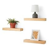 Amazon Basics schwebendes Wandregal aus Holz, 40,1 x 12,7 x 4,6 cm, Packung mit...