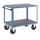 eurokraft | Montagewagen | Tragfähigkeit 500 kg | 2 Ladeflächen aus Kunststoff...