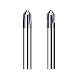 CREEYA 2 Stücke Hartmetall Fasenfräser 6mm, 3 Zähne/3 Schneiden, HRC 55,...