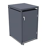 DEGAMO Mülltonnenbox Mülltonnenhaus BONN mit Fusspedal-Betätigung, für 1X...