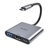HODO USB C Hub HDMI Adapter, USB-C Digital AV Multiport mit 4K@60HZ HDMI, USB...