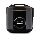 REISHUNGER Reiskocher & Dampfgarer mit Keramikbeschichtung, Schwarz, 1,8L - bis...